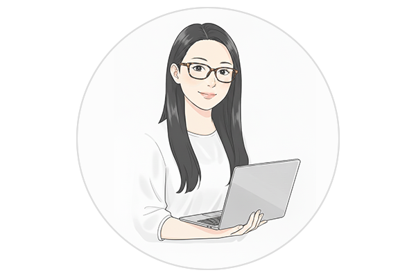 パソコンで作業しているWEBデザイナー馬場のイメージ画像